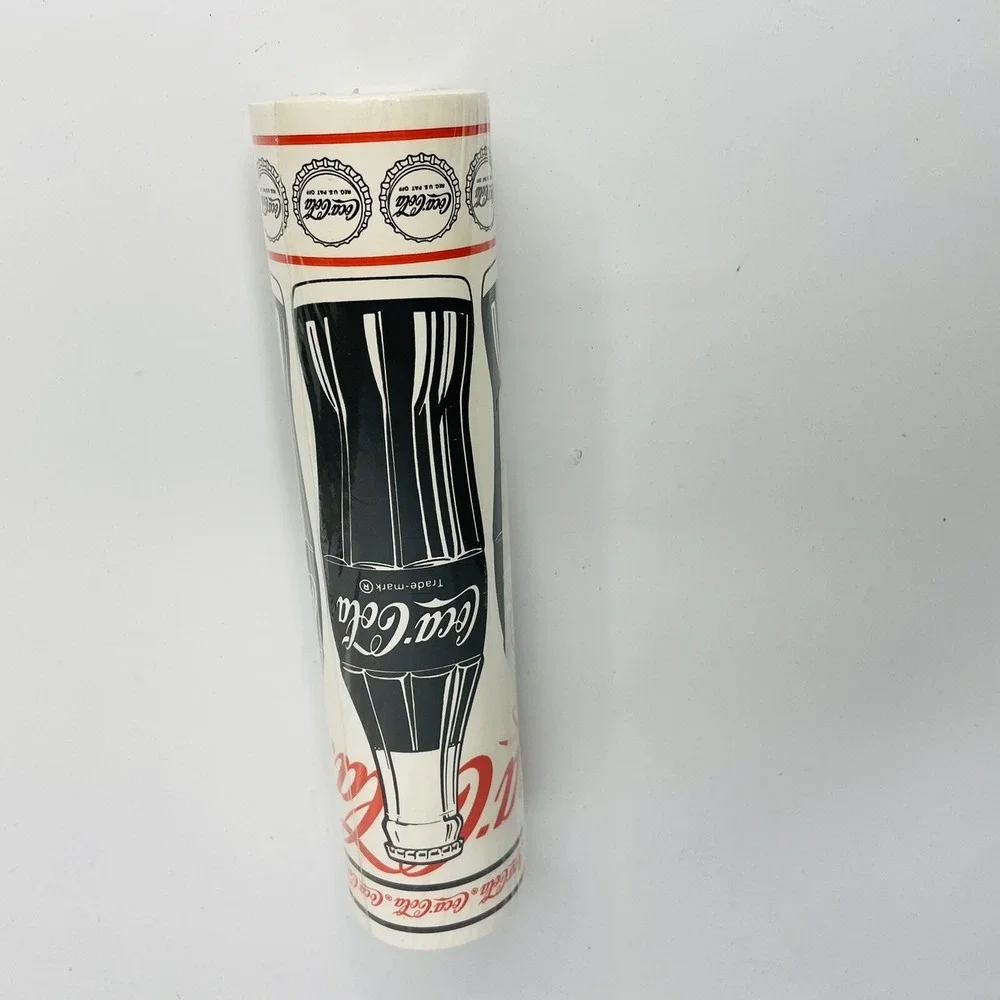 GENUINE Vintage Collectible Red Black Coca Cola Coke‎ Bottles Wall paper Border